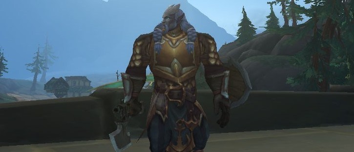 male draenei warrior from world of warcraft