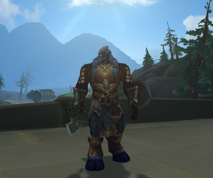 male draenei warrior from world of warcraft